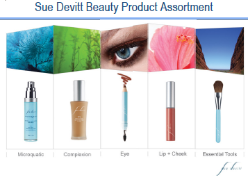 Sue Devitt Cosmetic Product Assortment